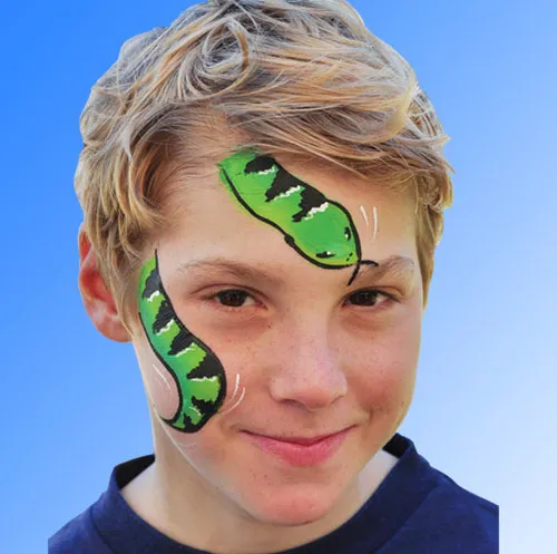 easy snake face paint kids