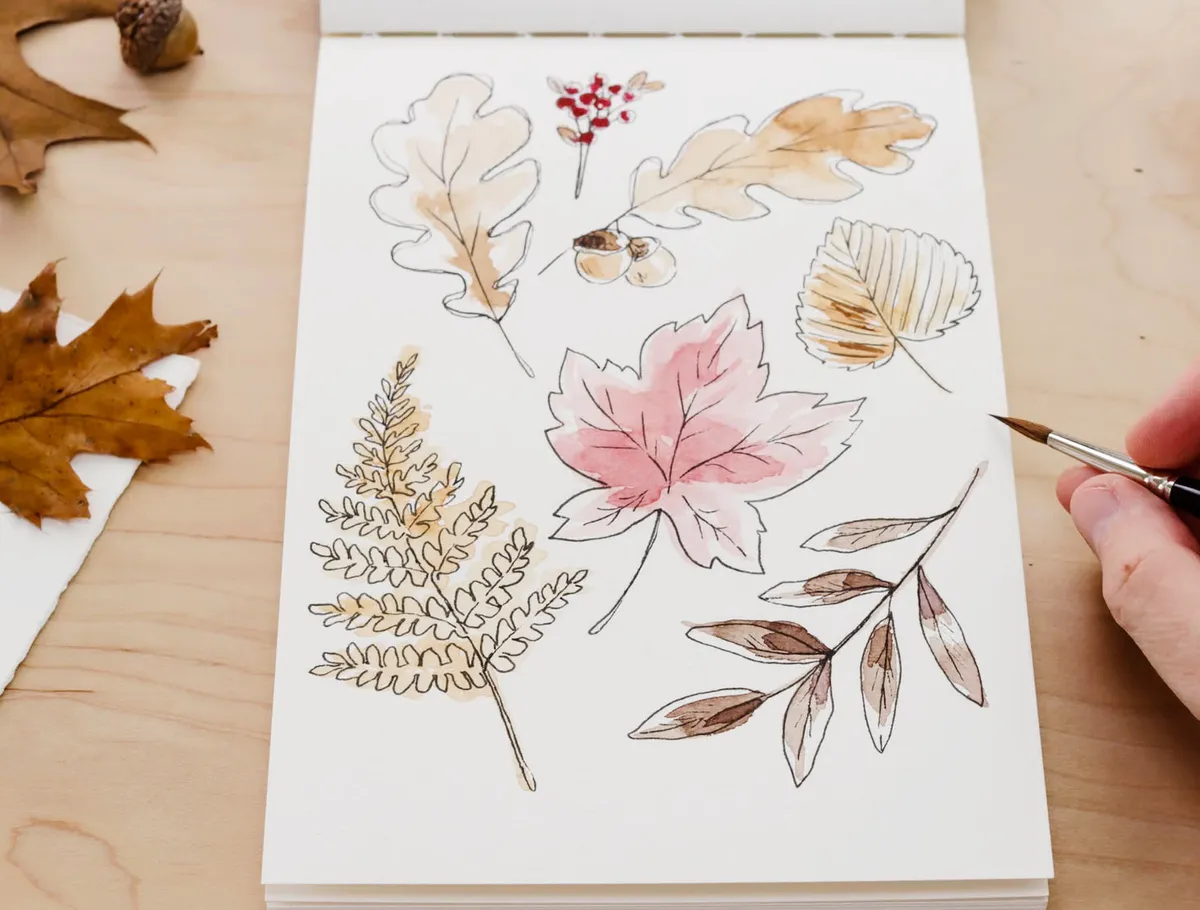 Fall painting ideas – easy autumn leaves