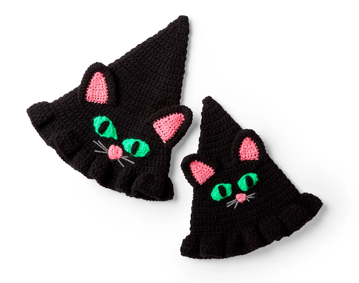 free cat witches hat crochet pattern