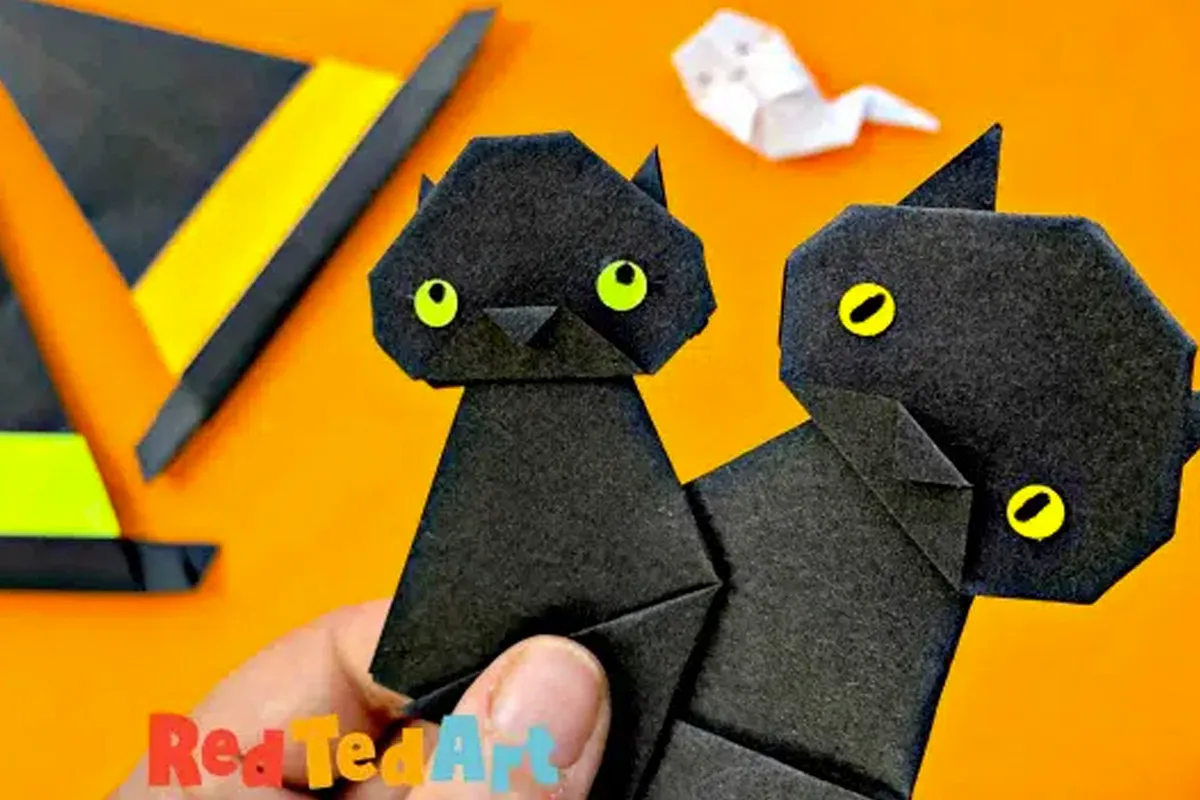 halloween paper crafts cat