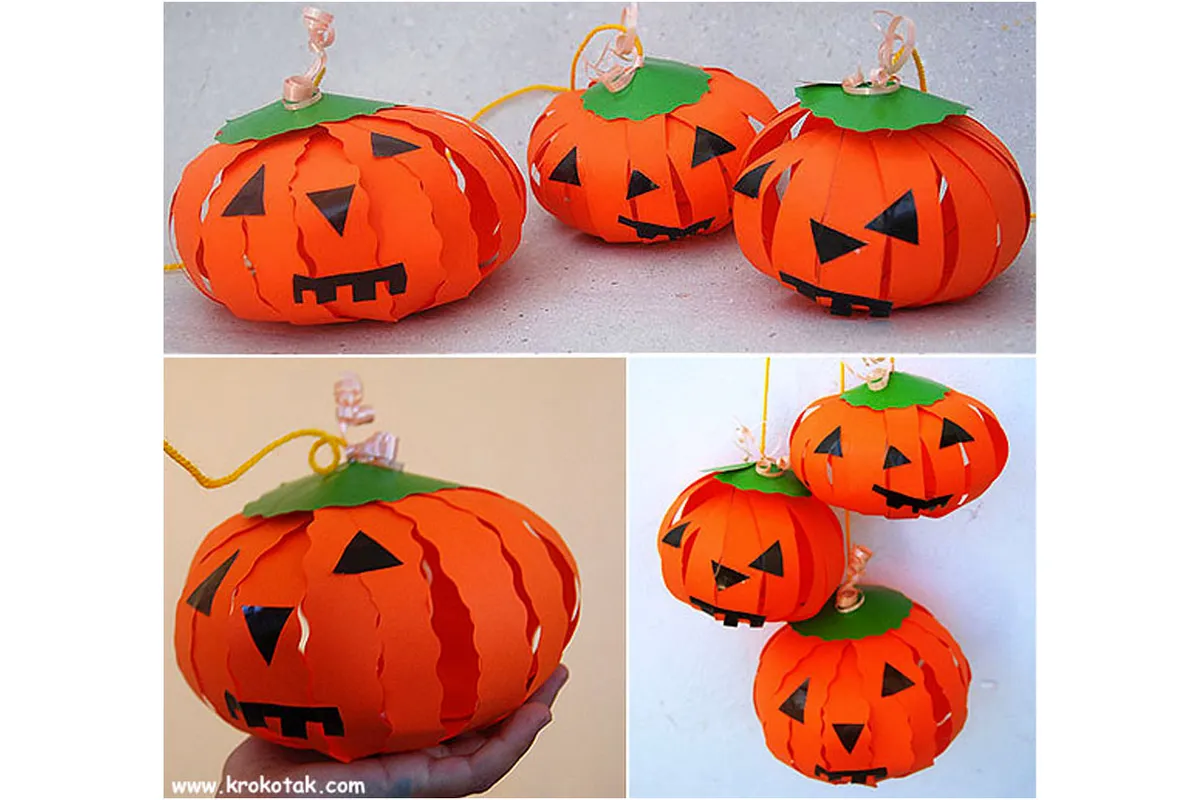 halloween paper crafts pumpkin