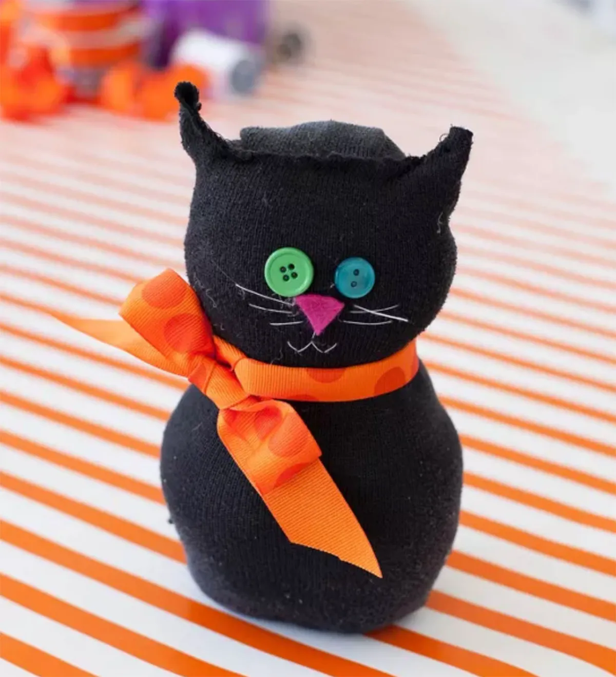 Halloween sewing patterns – sock cat