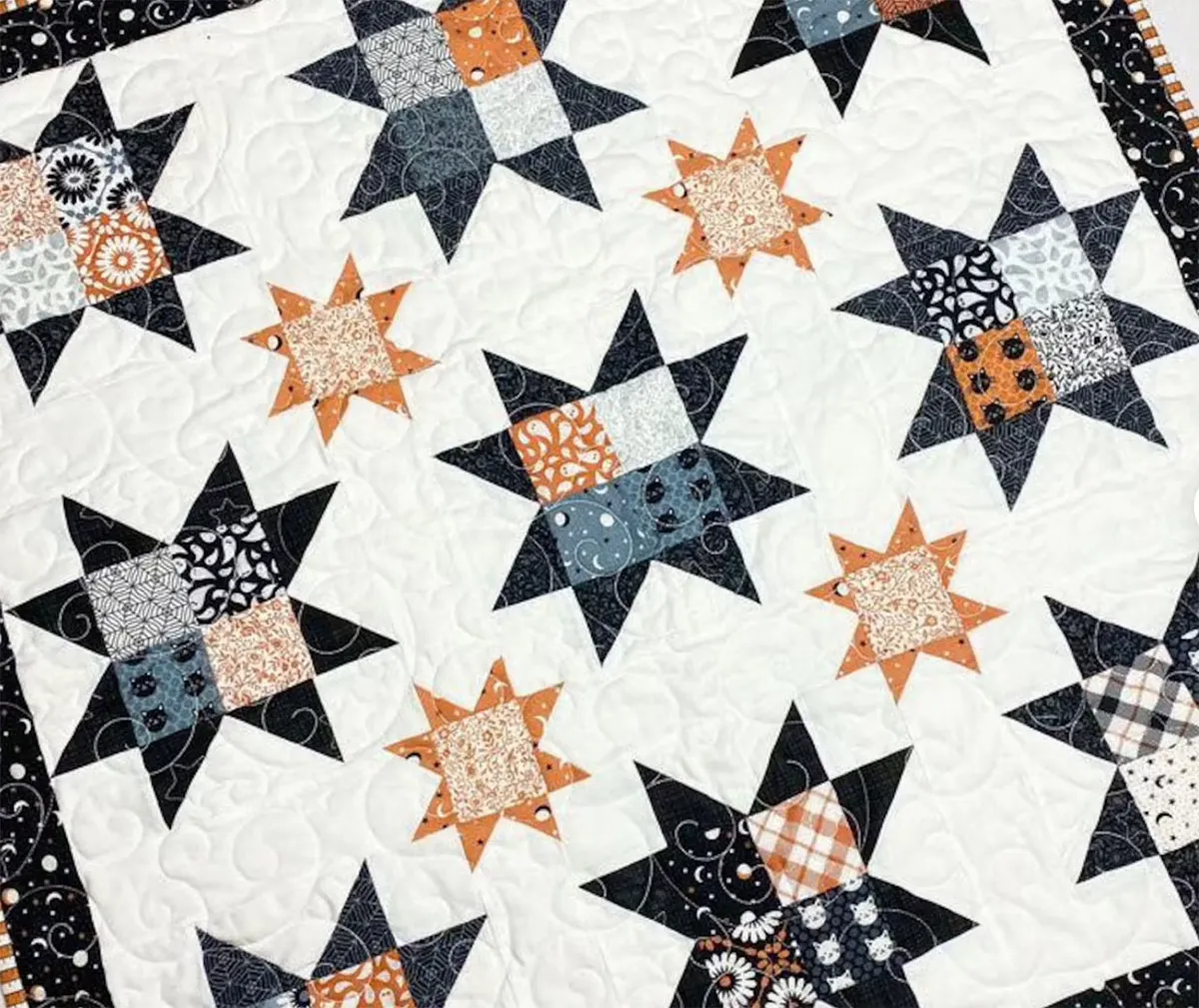 Halloween sewing patterns – spooktacular stars quilt