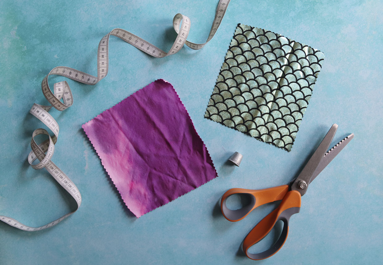 How to sew swimwear fabric step 1