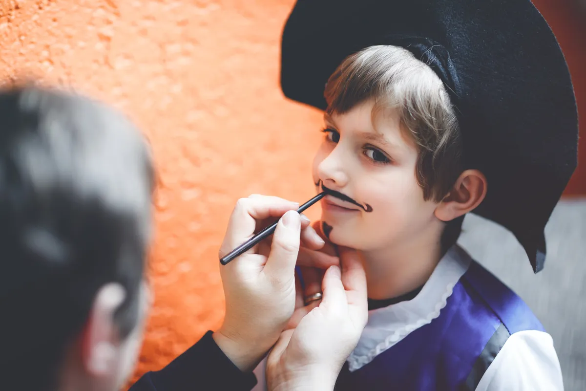 Pirate face paint easy halloween face paint ideas