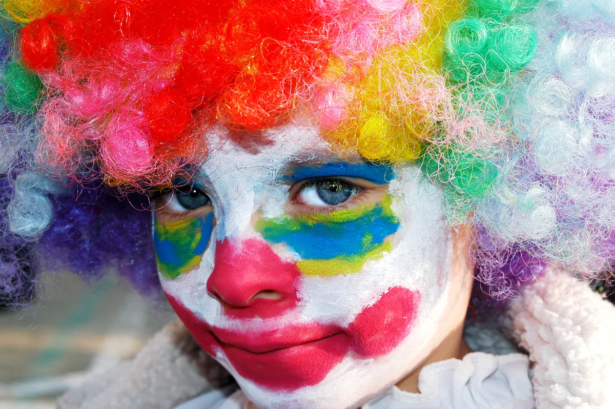 Child Clown easy Halloween face paint ideas