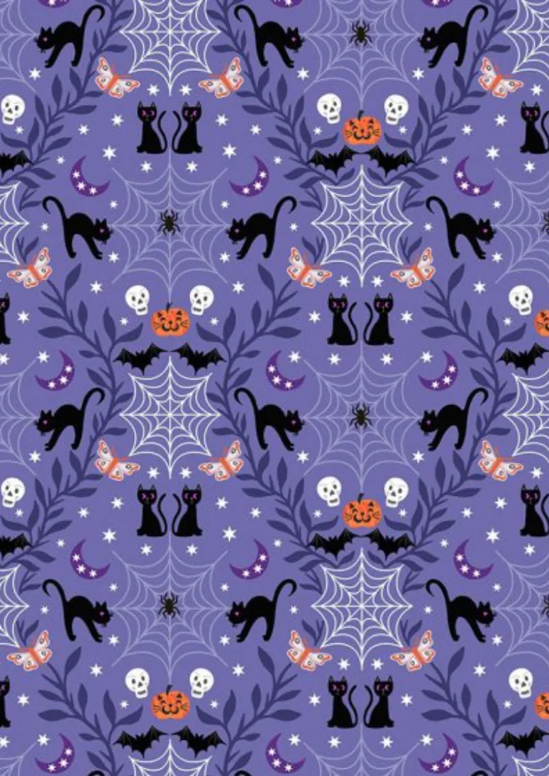 Castle Spooky Halloween fabric