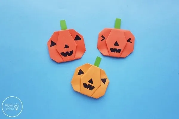 Easy Halloween origami - origami pumpkin