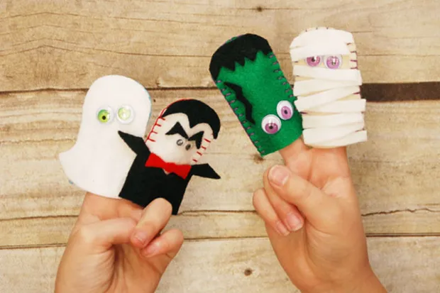Halloween crafts for kids Halloween finger puppets