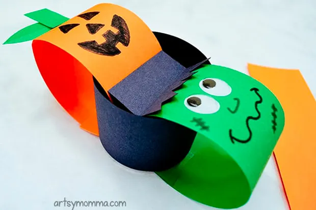 Halloween crafts for kids Halloween paper chain