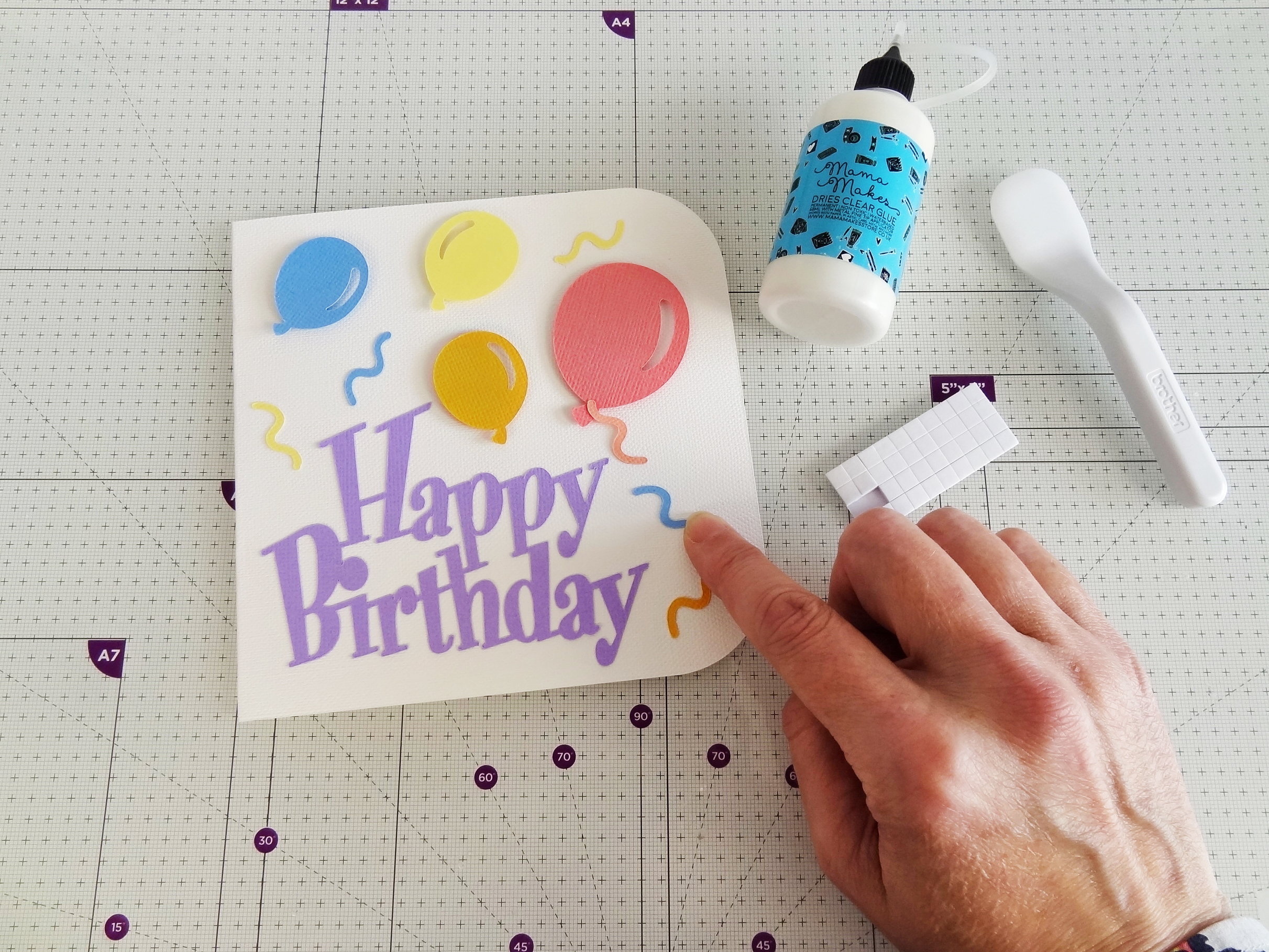 How to make a birthday card with the ScanNCut – step 11