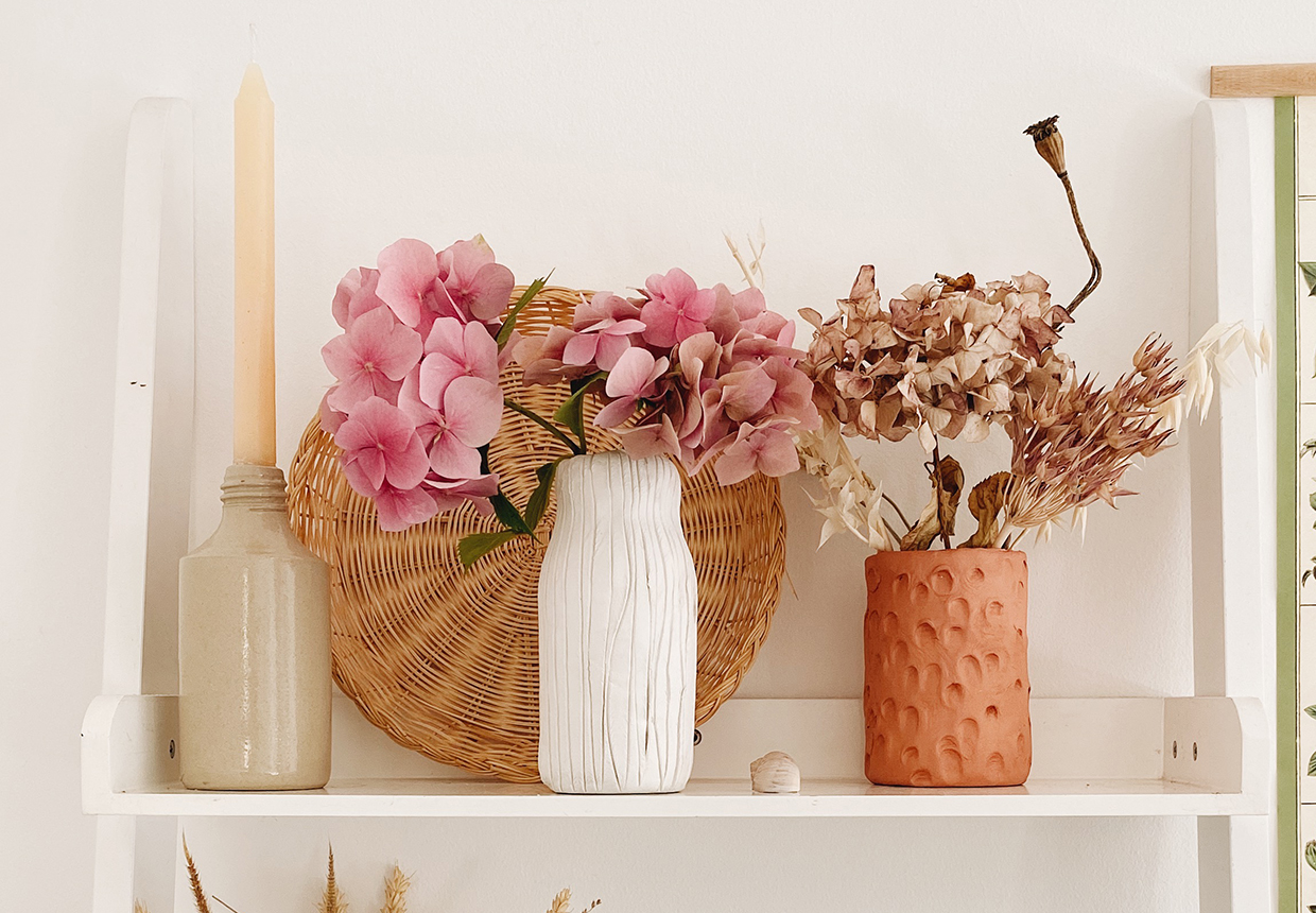 How to make an air dry clay vase