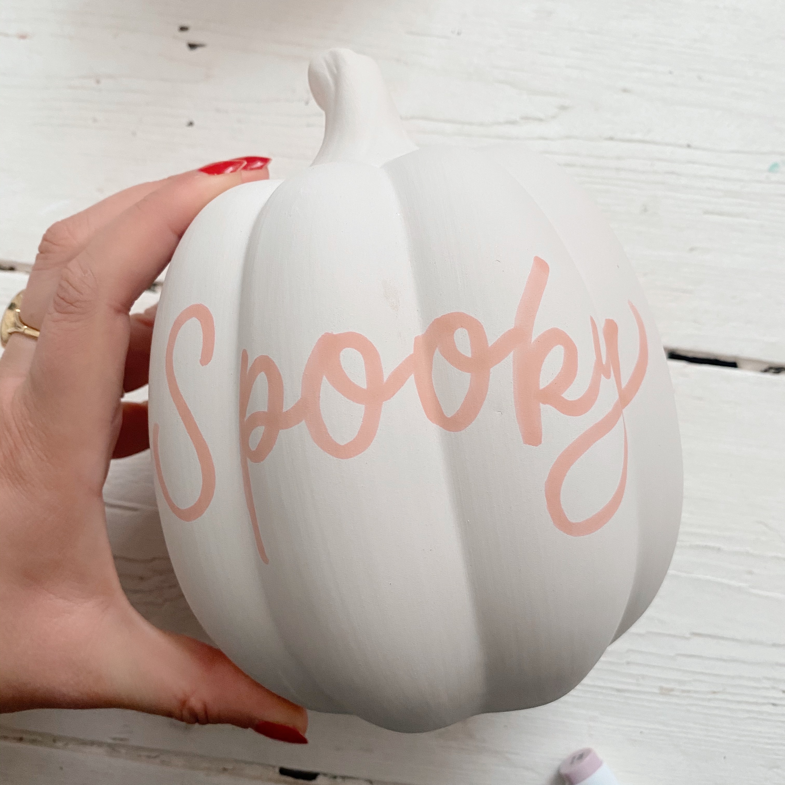 How to paint pumpkins step 6