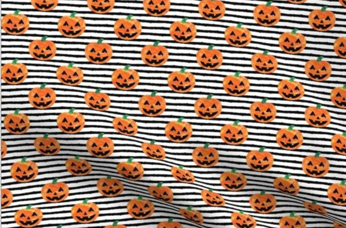 Pumpkins halloween fabric