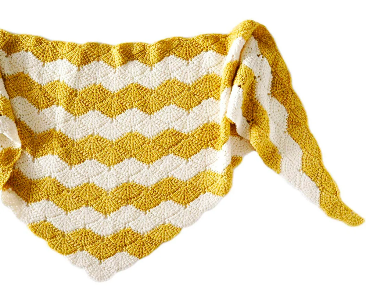 Shell Tunisian crochet shawl pattern