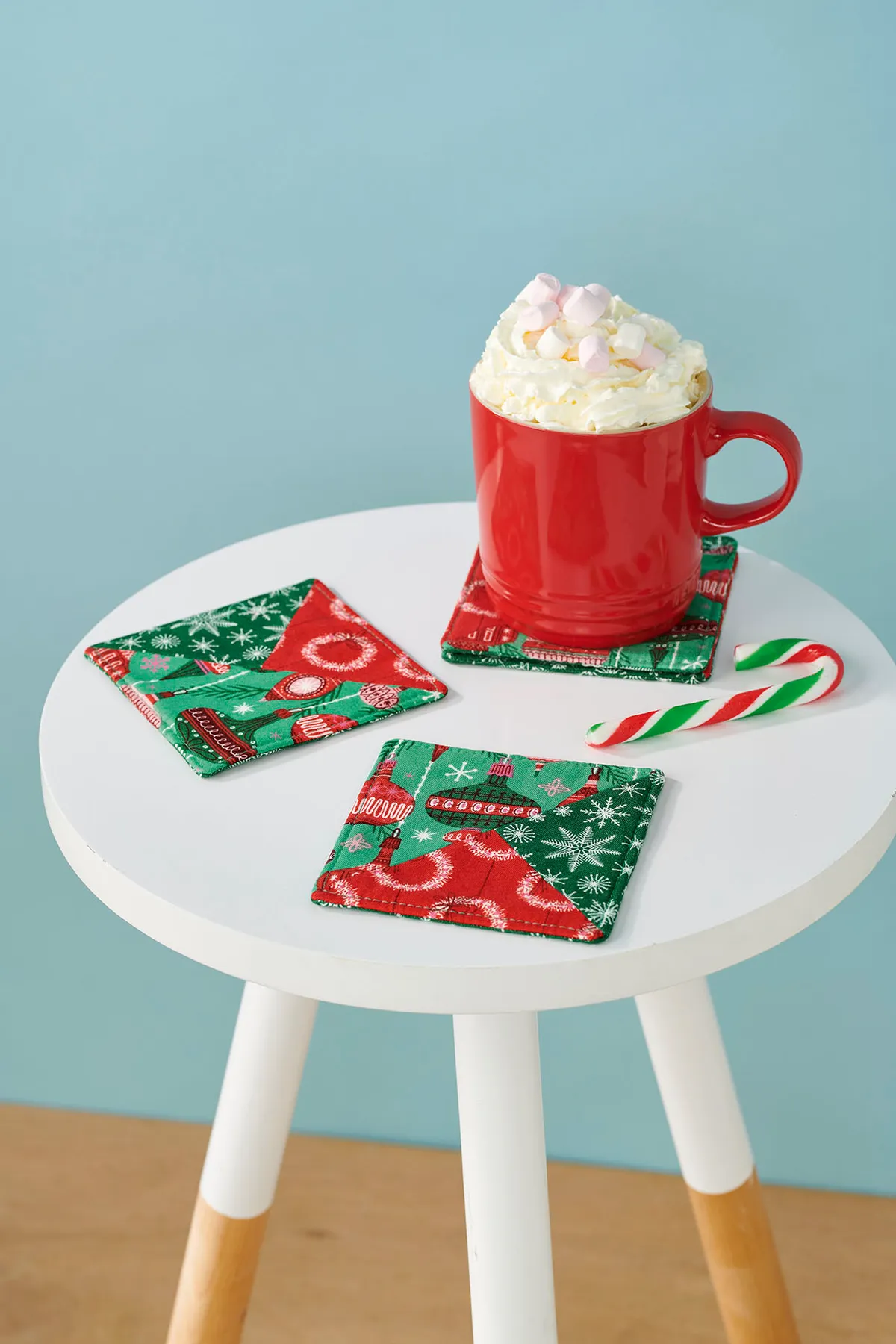 Christmas patchwork coasters