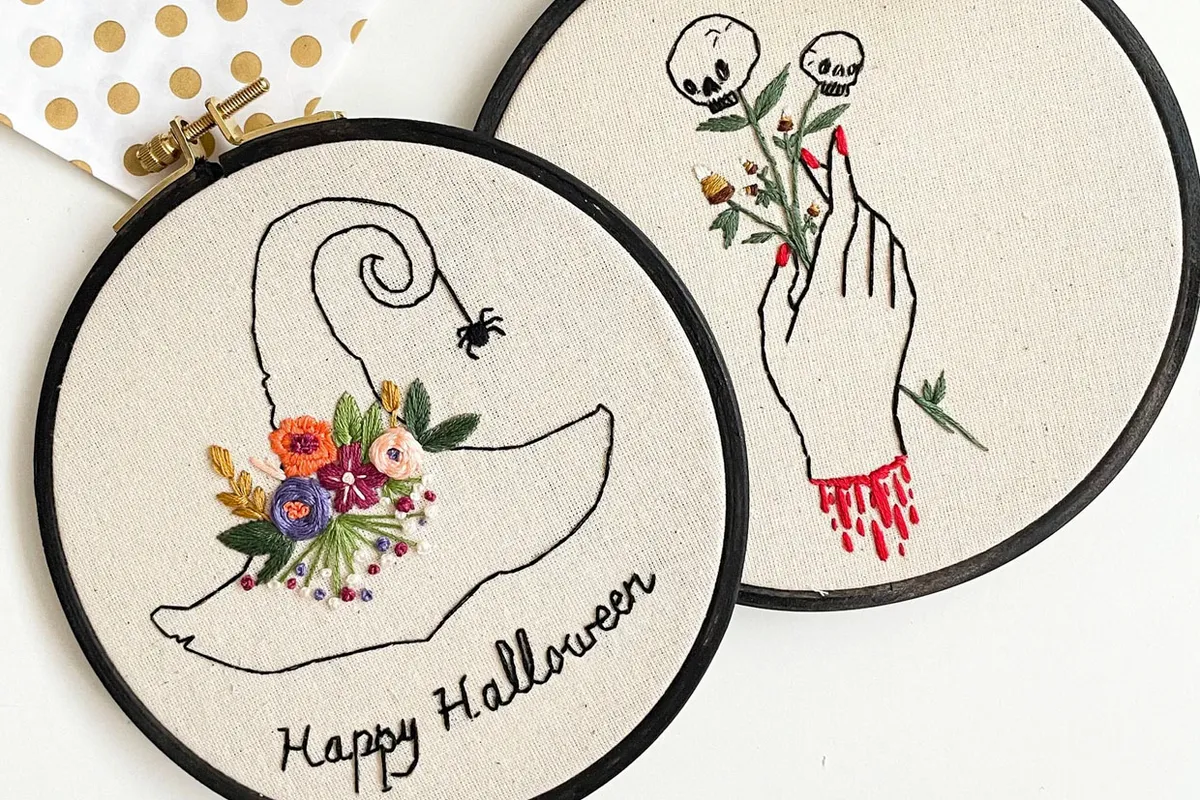 halloween embroidery kits