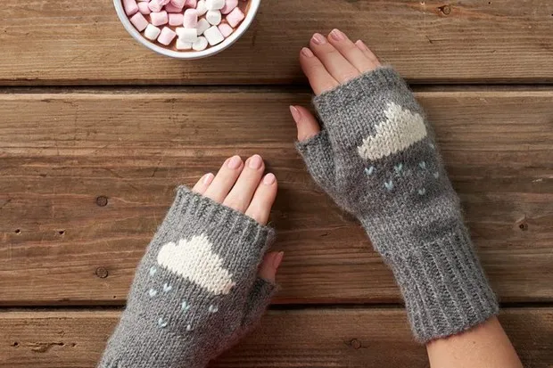 knitted wrist warmers