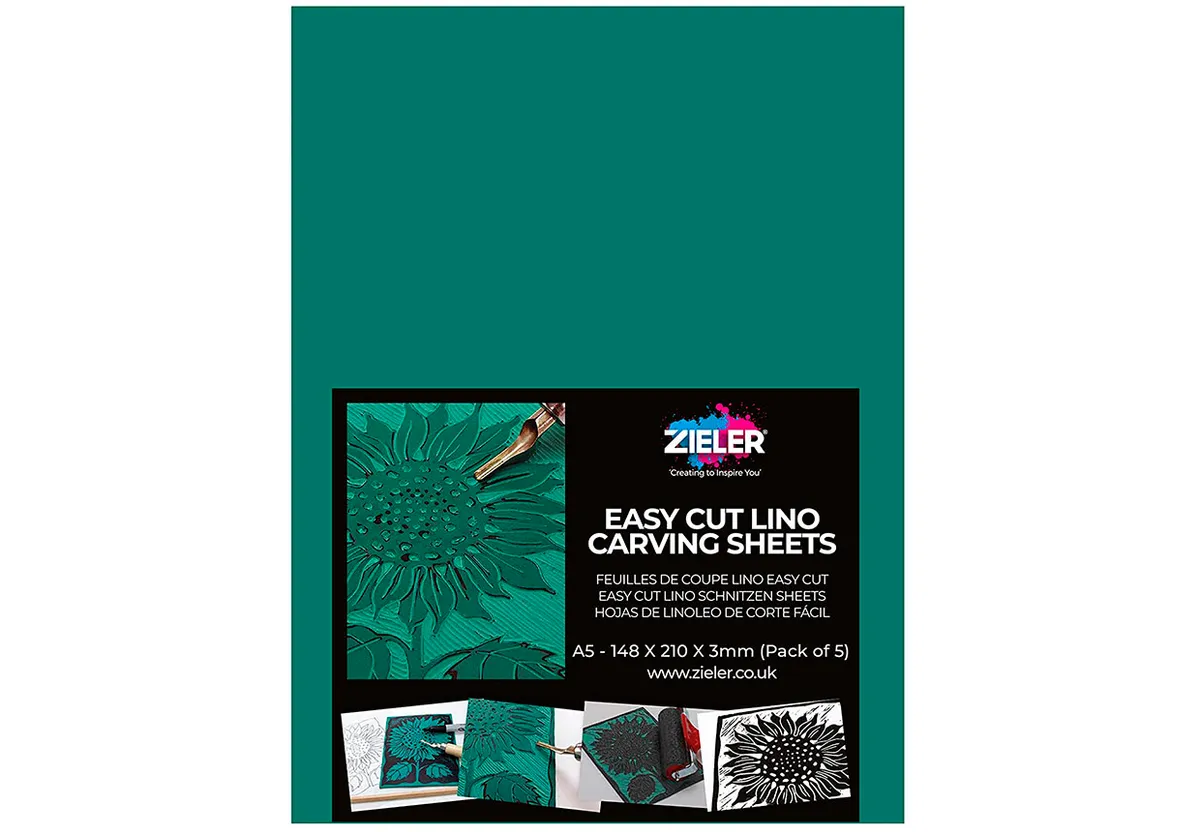 Lino printing kit – Zieler green soft cut lino
