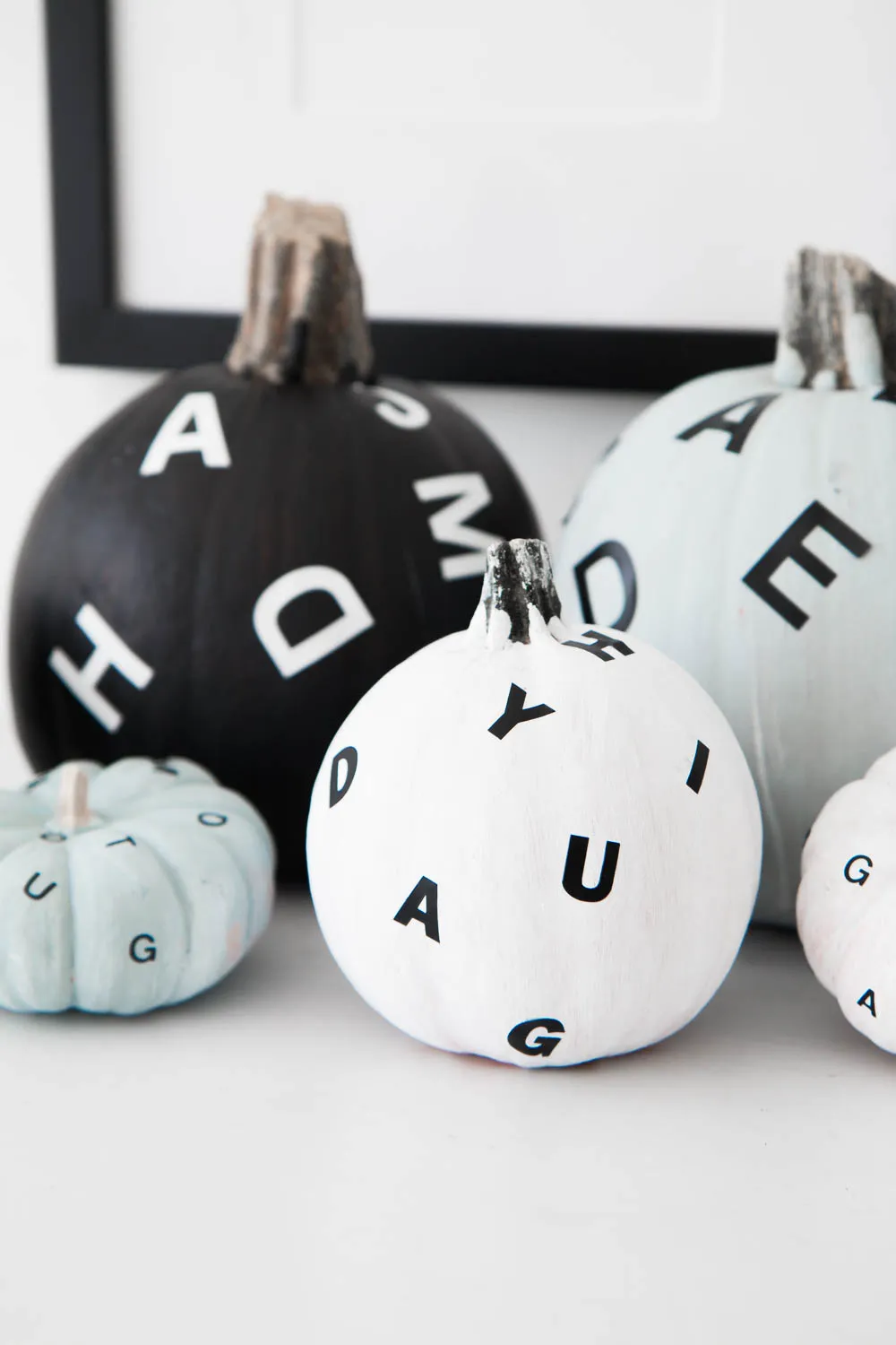 Flying letter easy pumpkin painting ideas