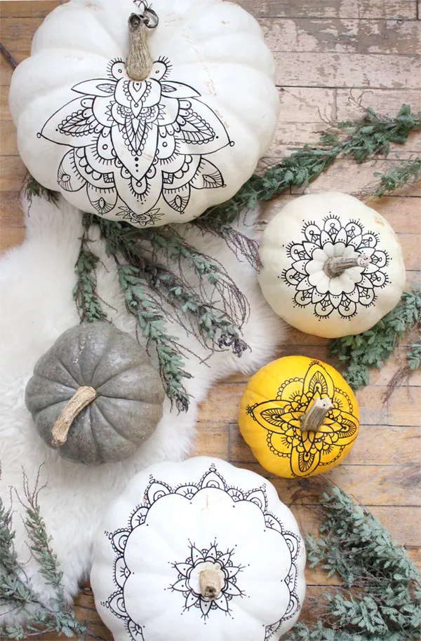 Henna easy pumpkin painting ideas