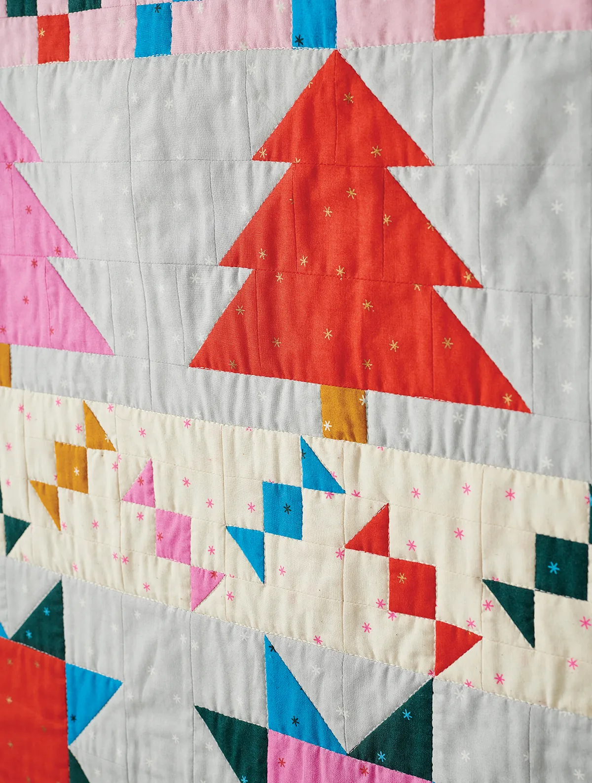 How to make a Christmas quilt tree detail