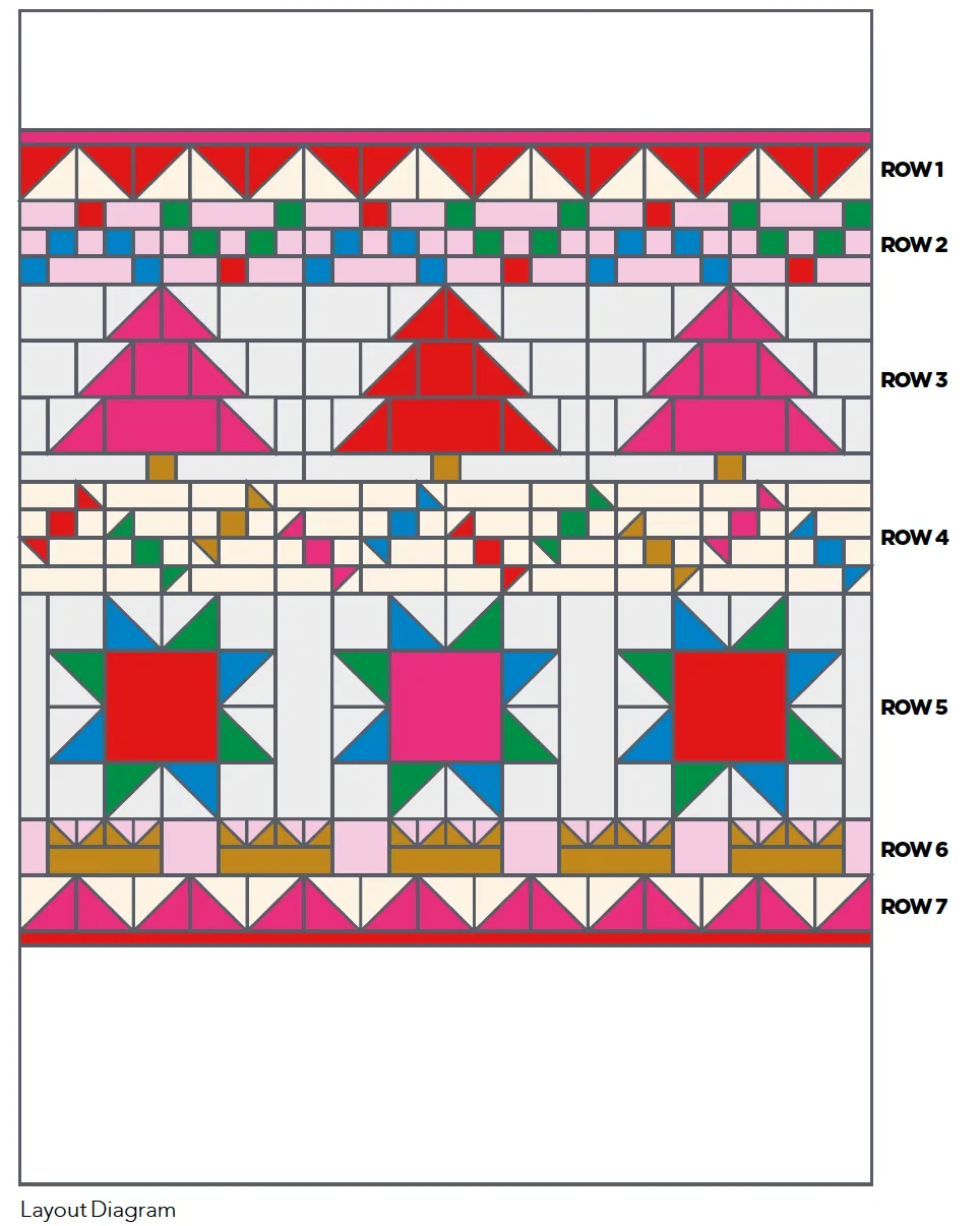 How to make a Christmas quilt layout diagram