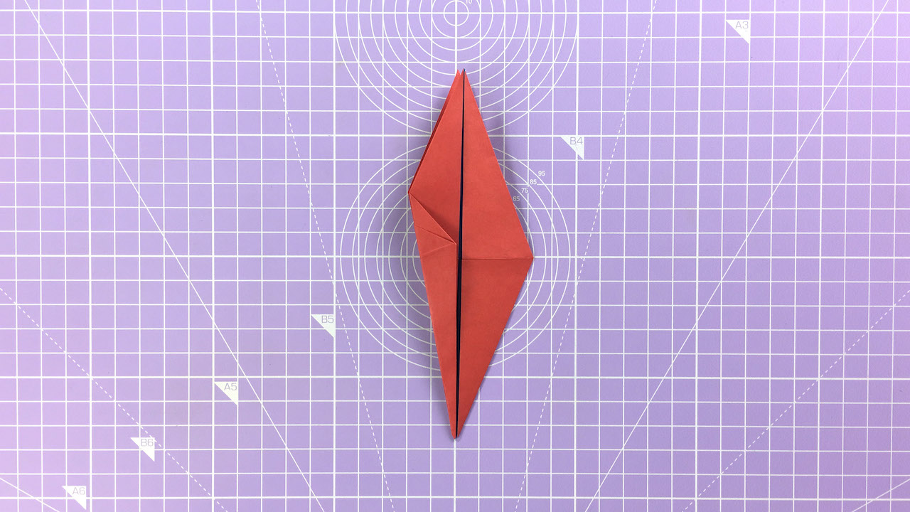 How to make an origami crane - step 13