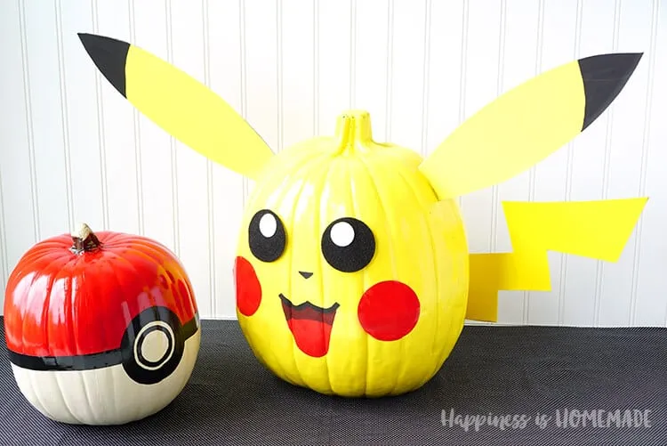 Pokemon easy pumpkin painting ideas for kids