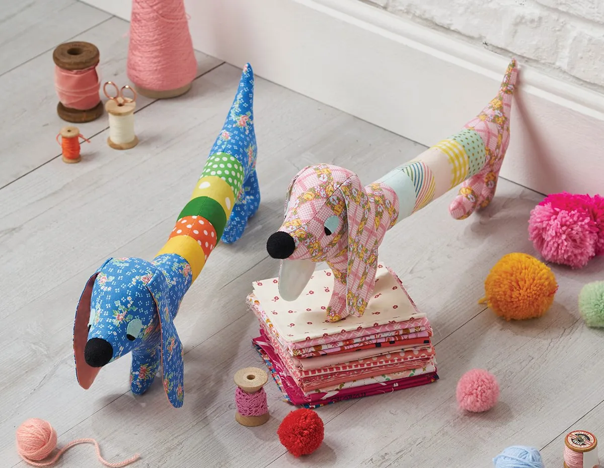 Animal patterns – sausage dog softie toys