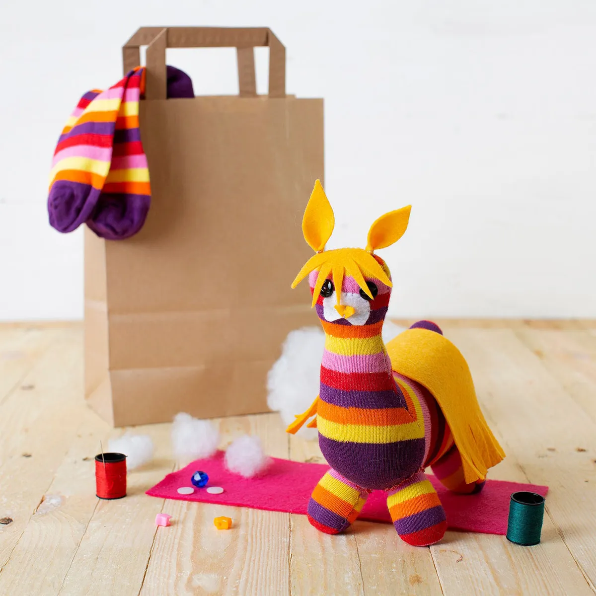 Animal patterns – sock llama kit