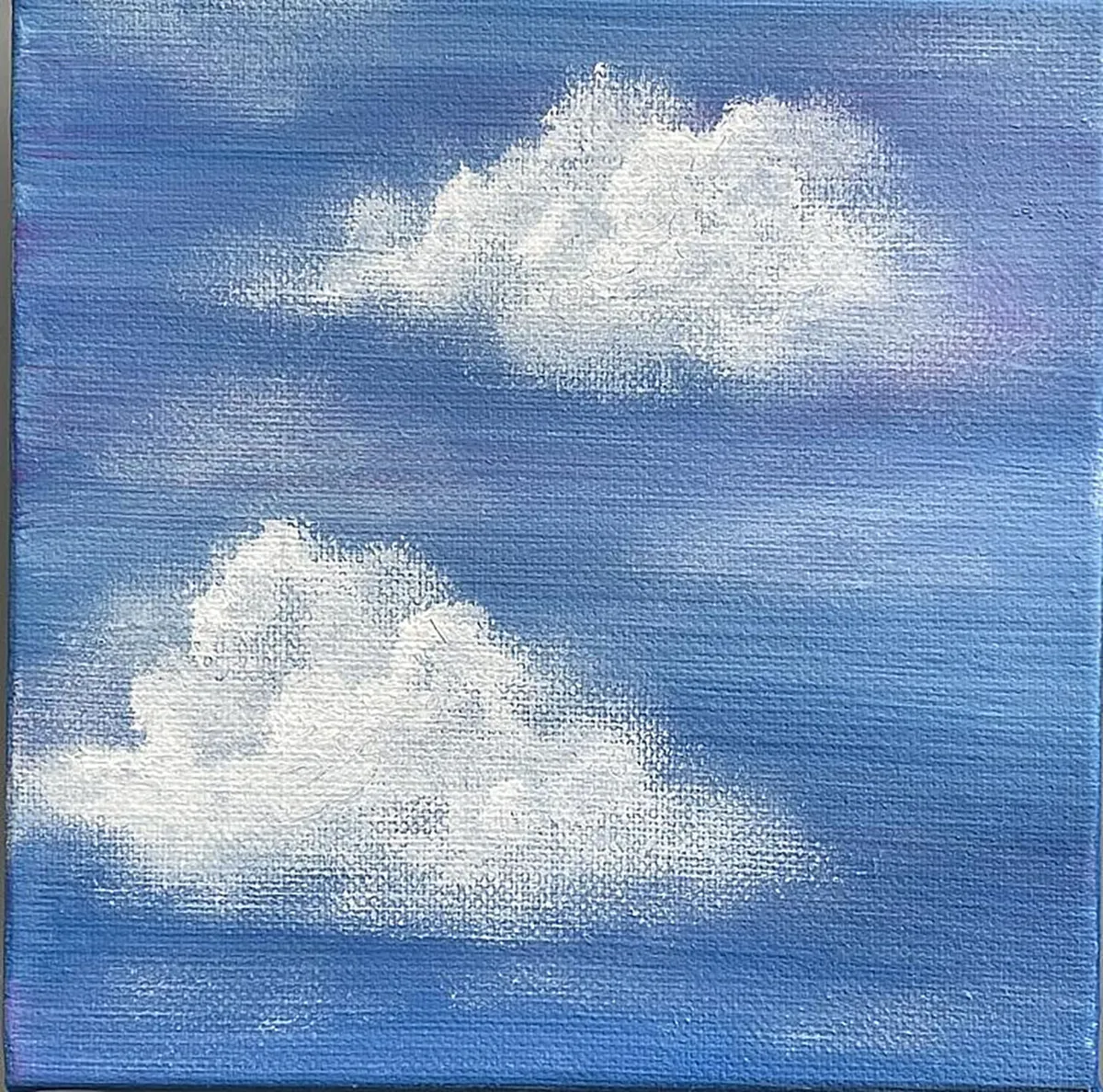 Easy acrylic painting ideas – clouds