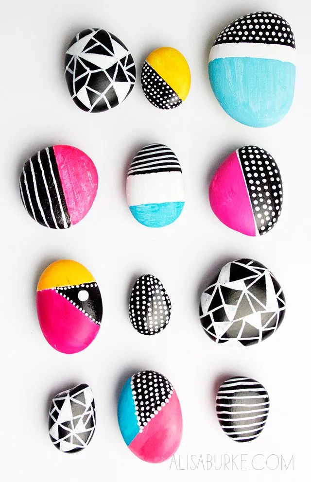 Easy acrylic painting ideas – rock painting