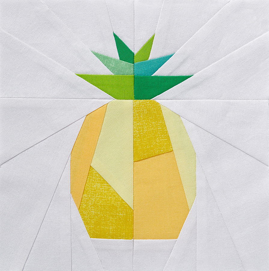 fruit quilt block pineapple block
