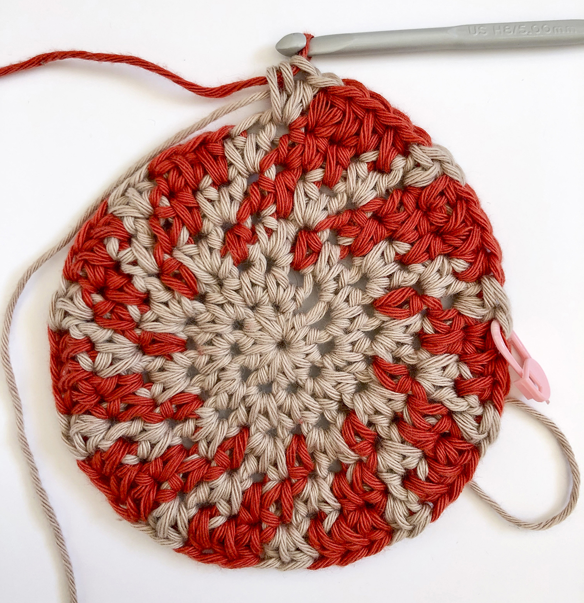 how to crochet a placemat circle round 6