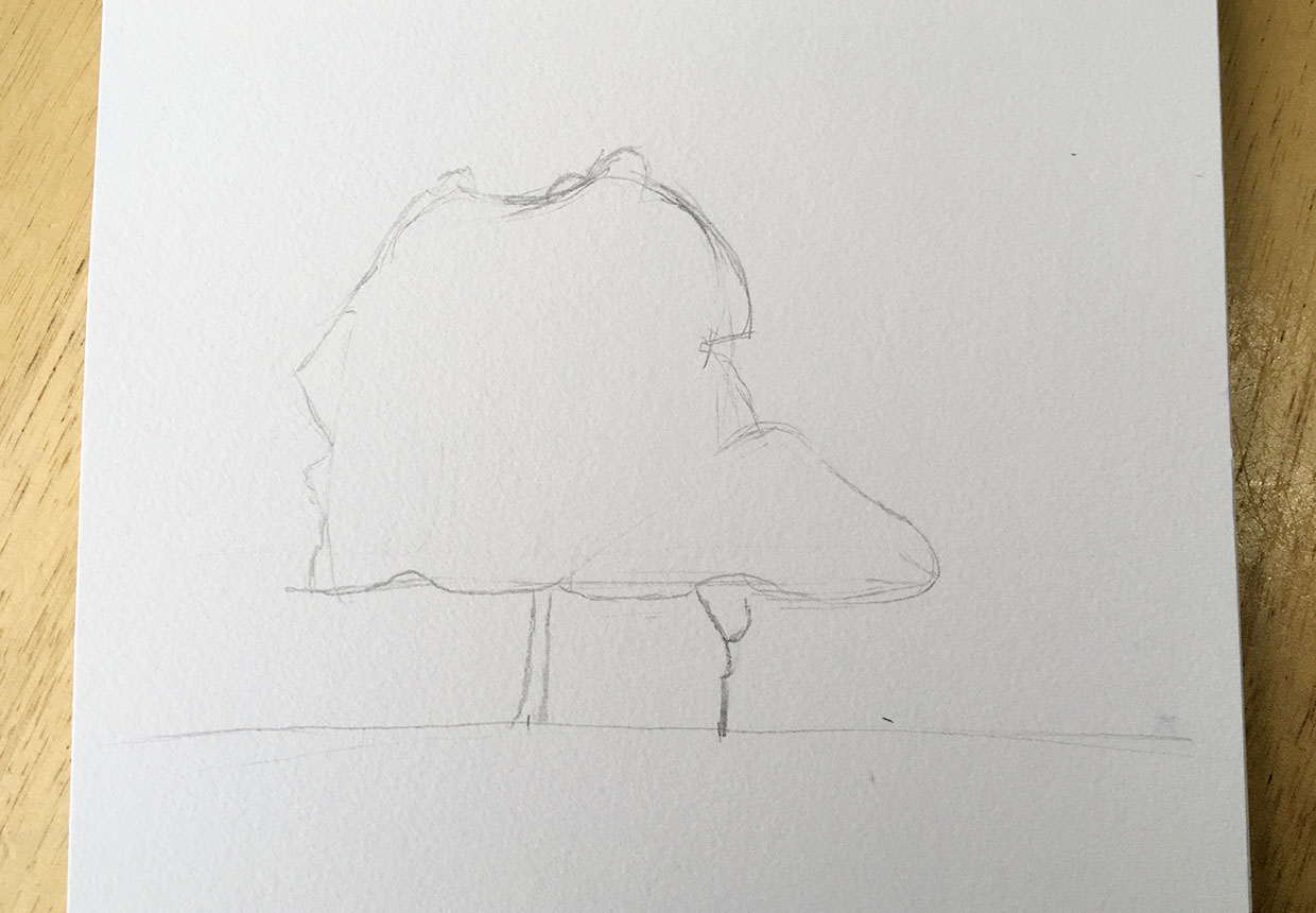 How to draw a tree step 3