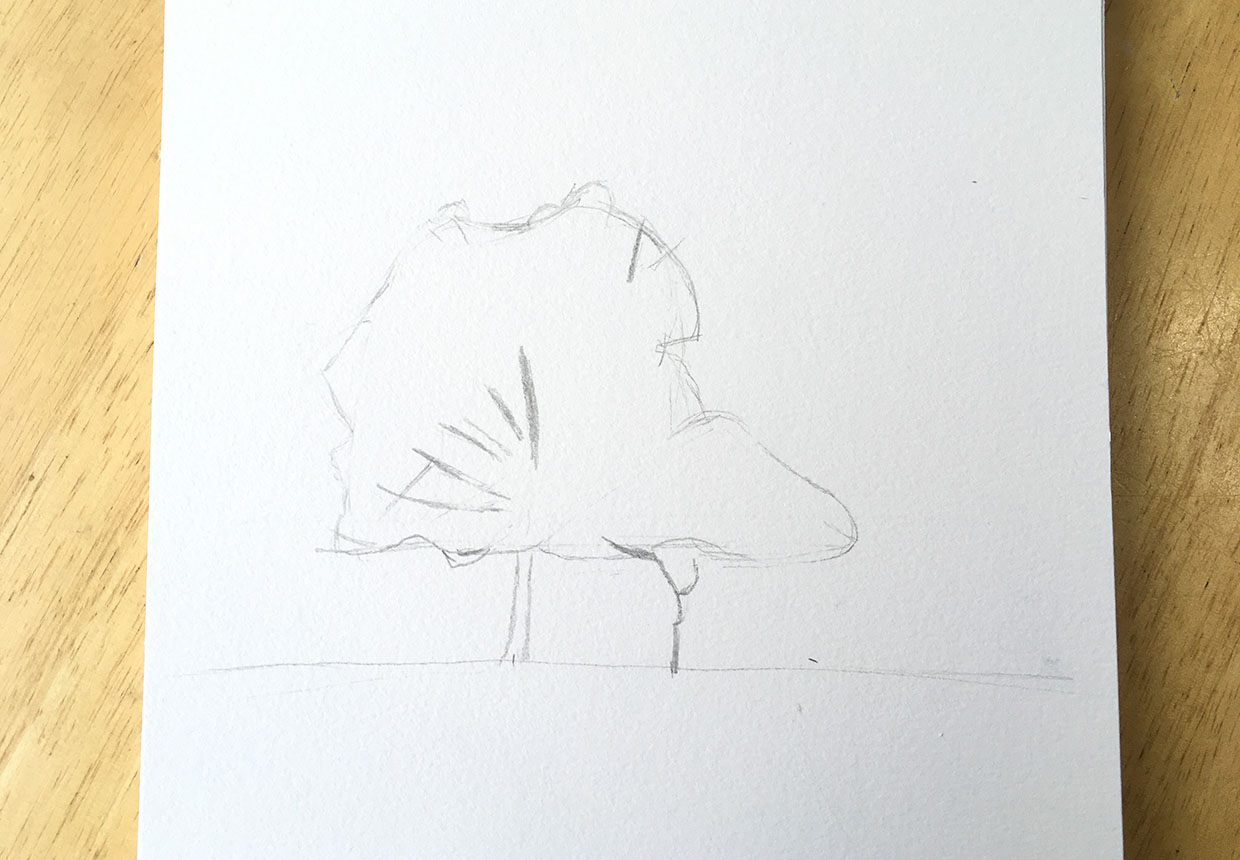 How to draw a tree step 4