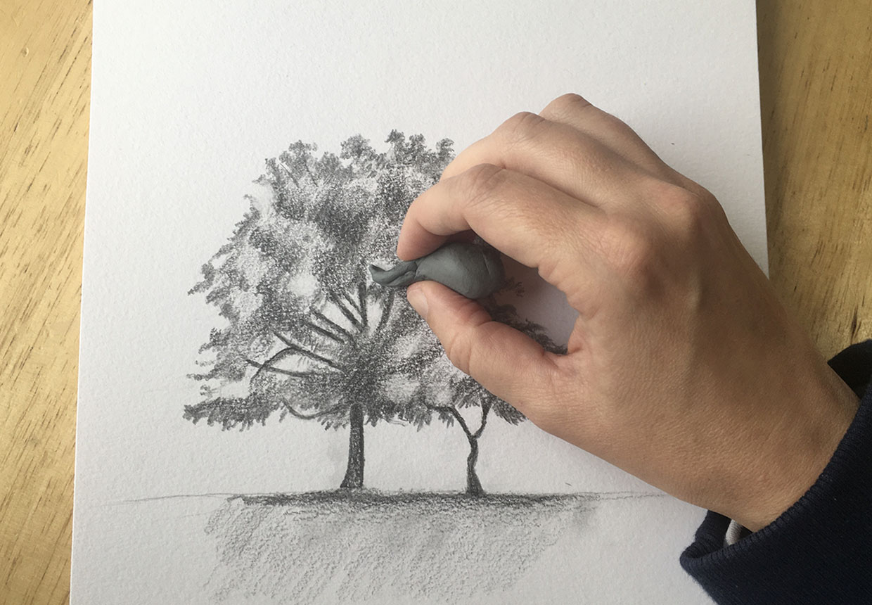How to draw a tree step 9