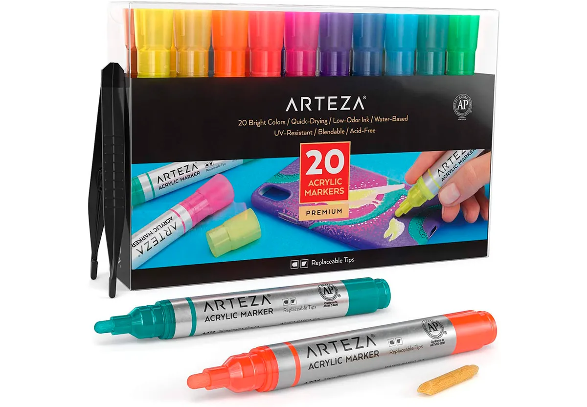Paint Pens Paint Markers Never Fade Quick Dry and Permanent, 12