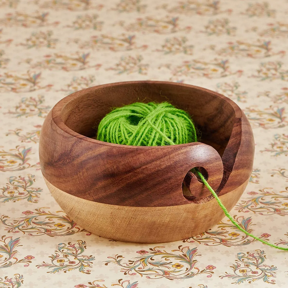 knitting tools and accessories bowl