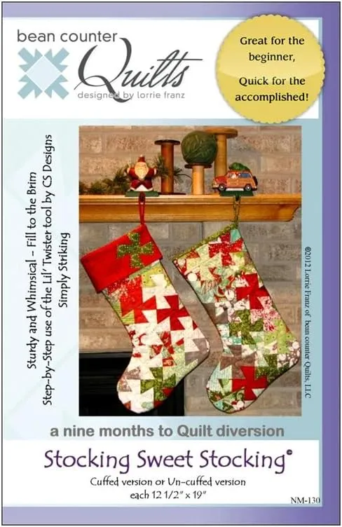Rare Lynne FolkArt Santa Christmas Cross Stitch Stocking Kit Contemporary  Stitchery Crafts