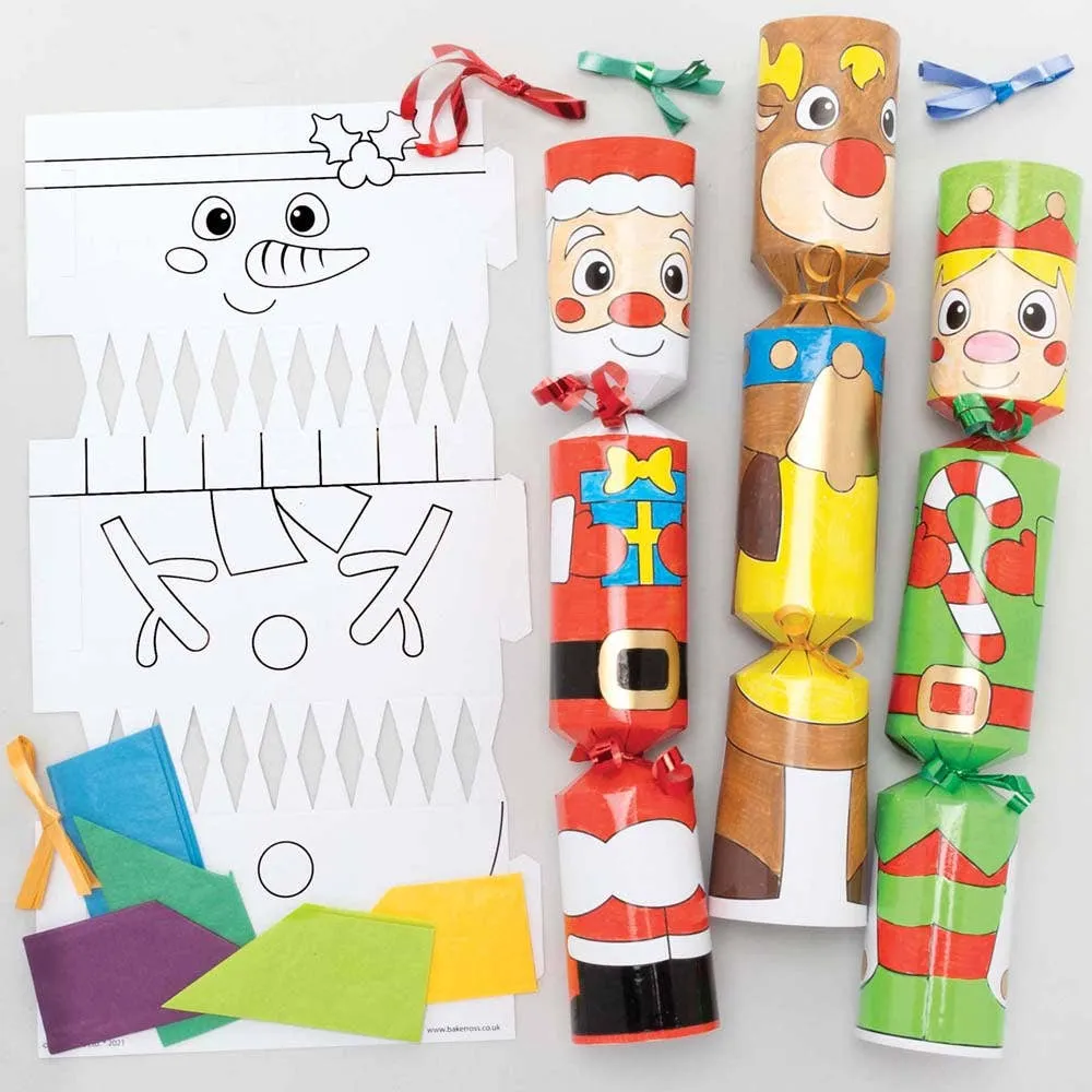 Colour your own Christmas cracker kits