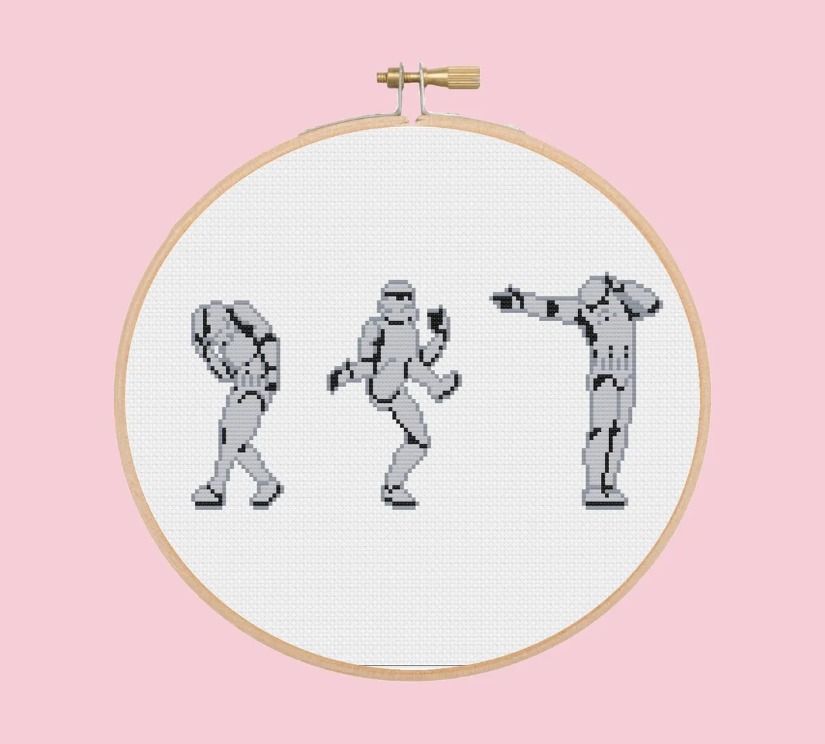 Dancing Storm Troopers pattern star Wars cross stitch kits