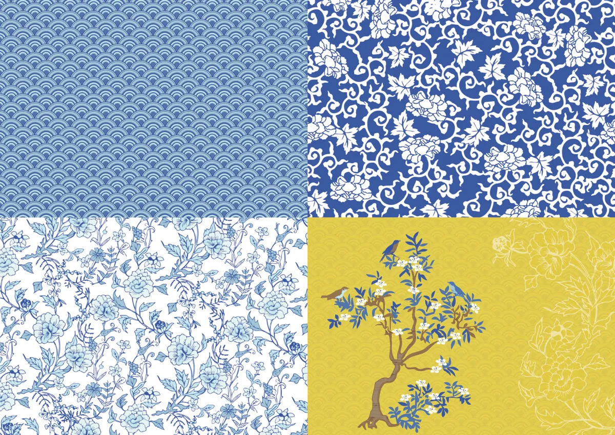 Free Chinoiserie paper collection