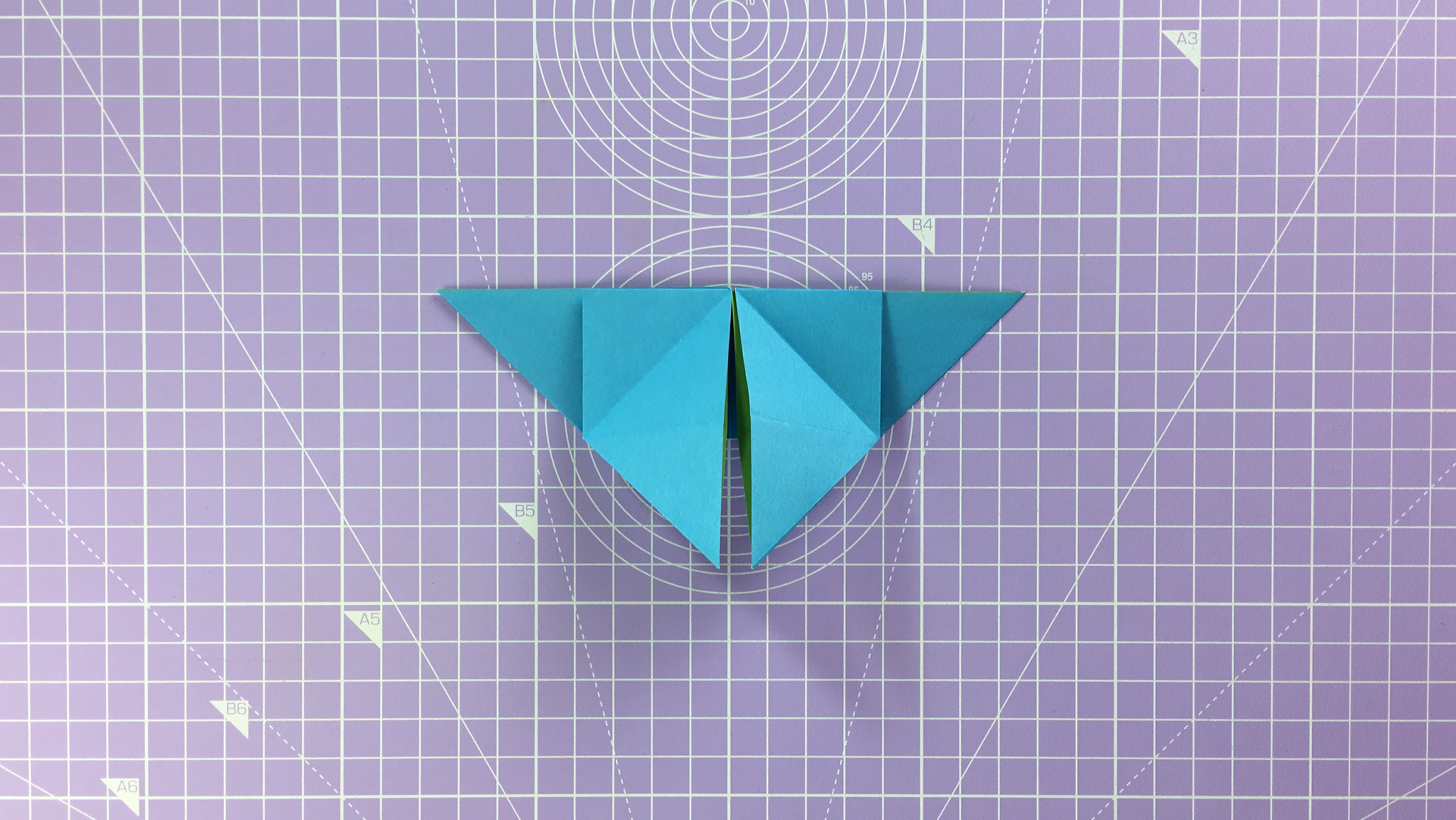 How to make an origami butterfly - step 12