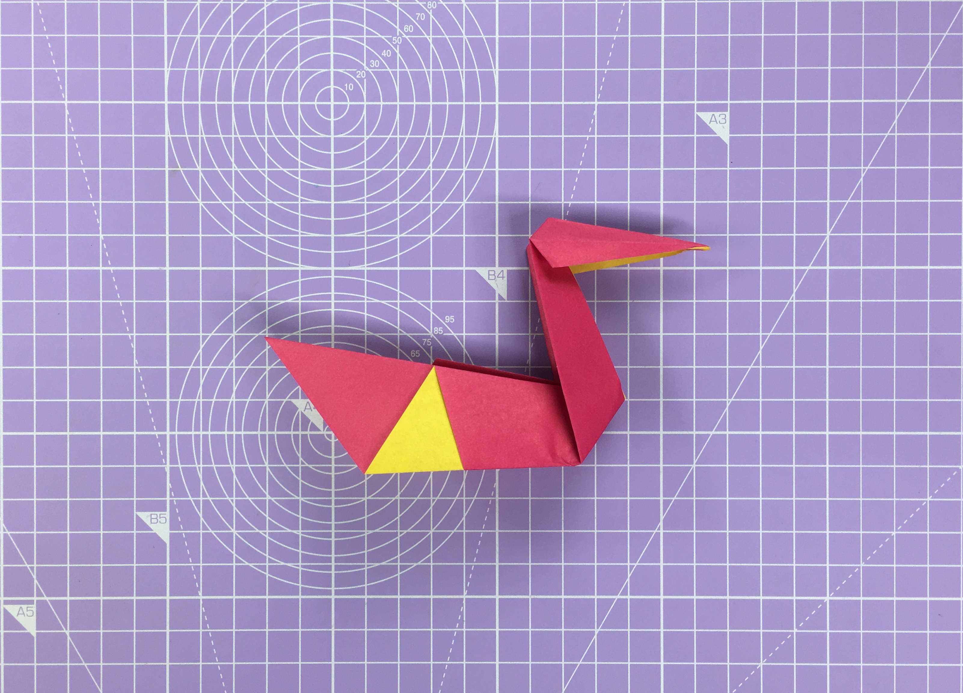 How to make an origami swan – step 10
