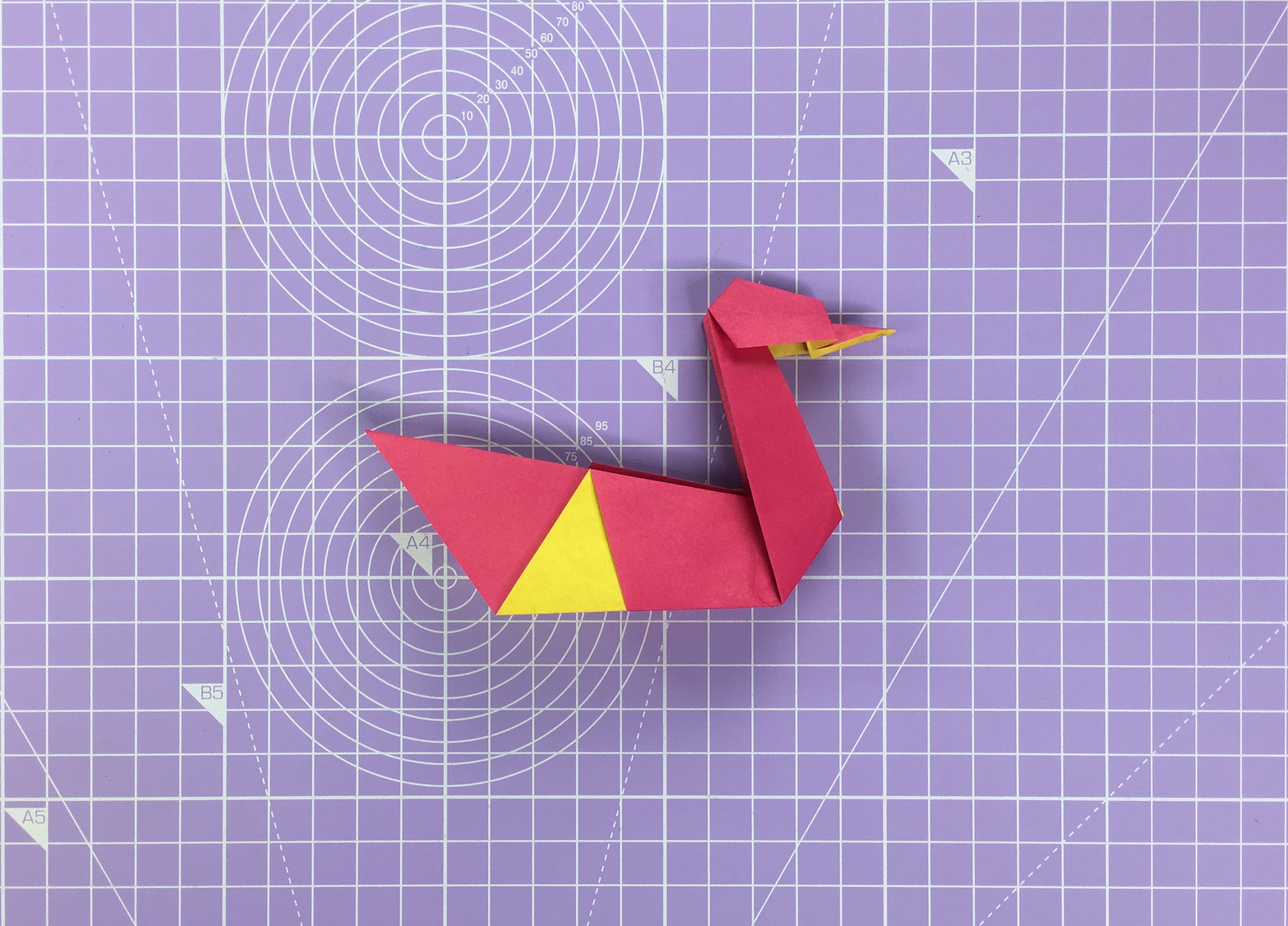 How to make an origami swan - step 11
