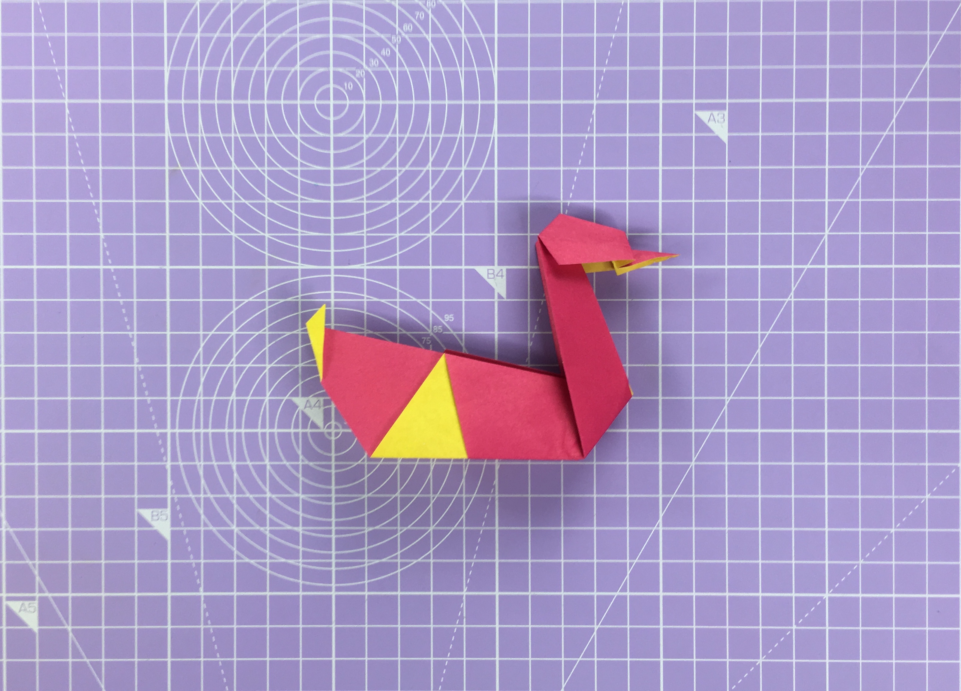 How to make an origami swan - step 12