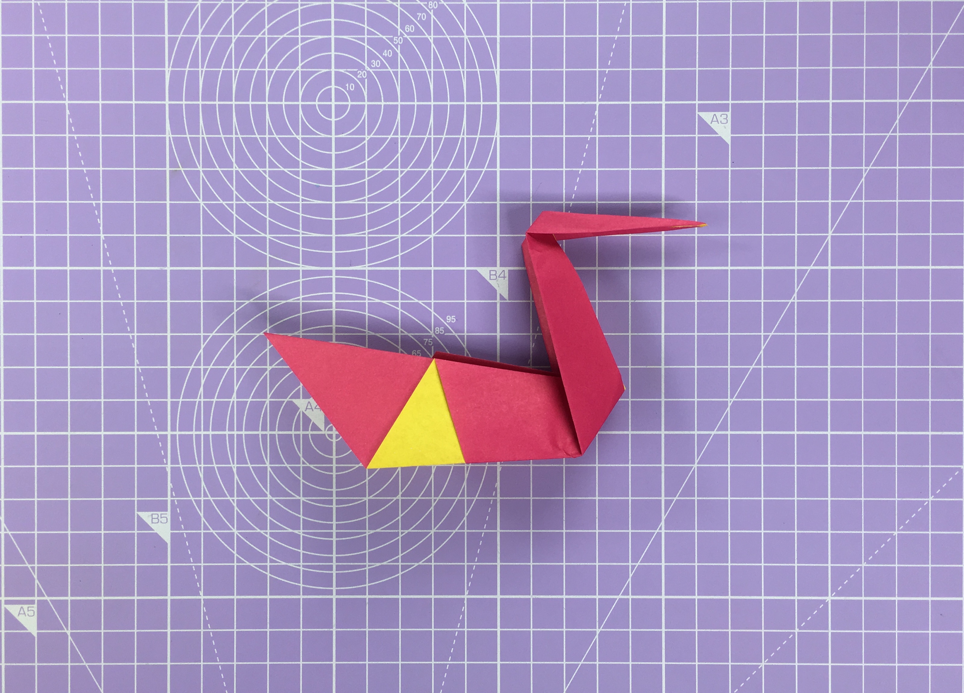How to make an origami swan – step 9