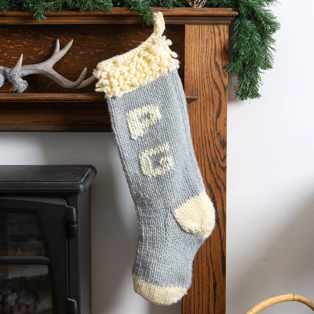 Monogram Stocking Christmas Knitting Kit